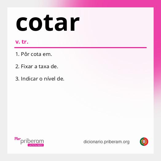 Significado de cotar